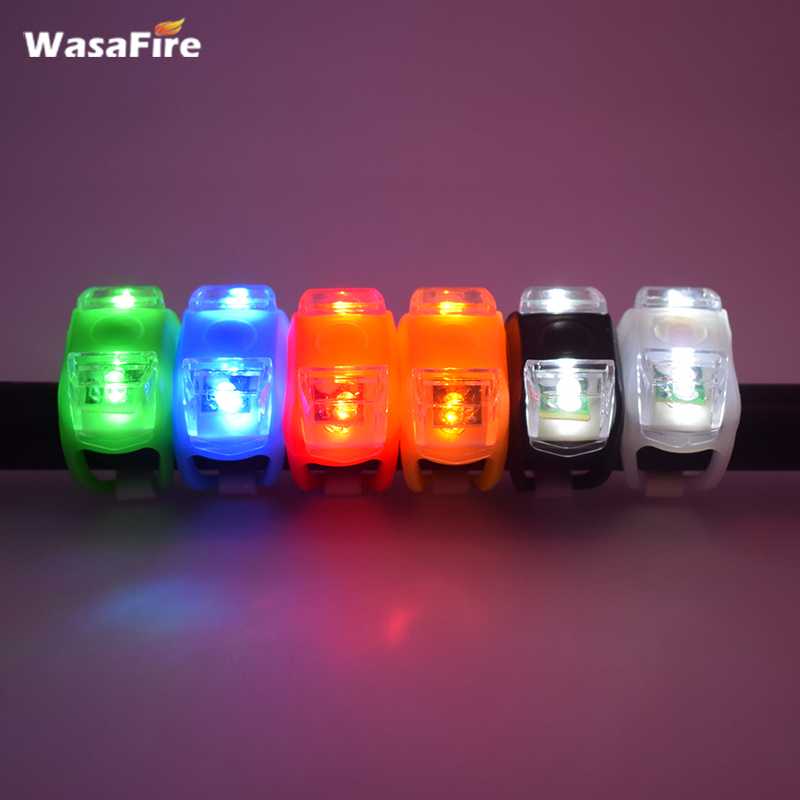 Mini silikone led cykellys styr hjul cykel for baglygte mtb baglygter nat advarsel pandelampe cykel baglygte
