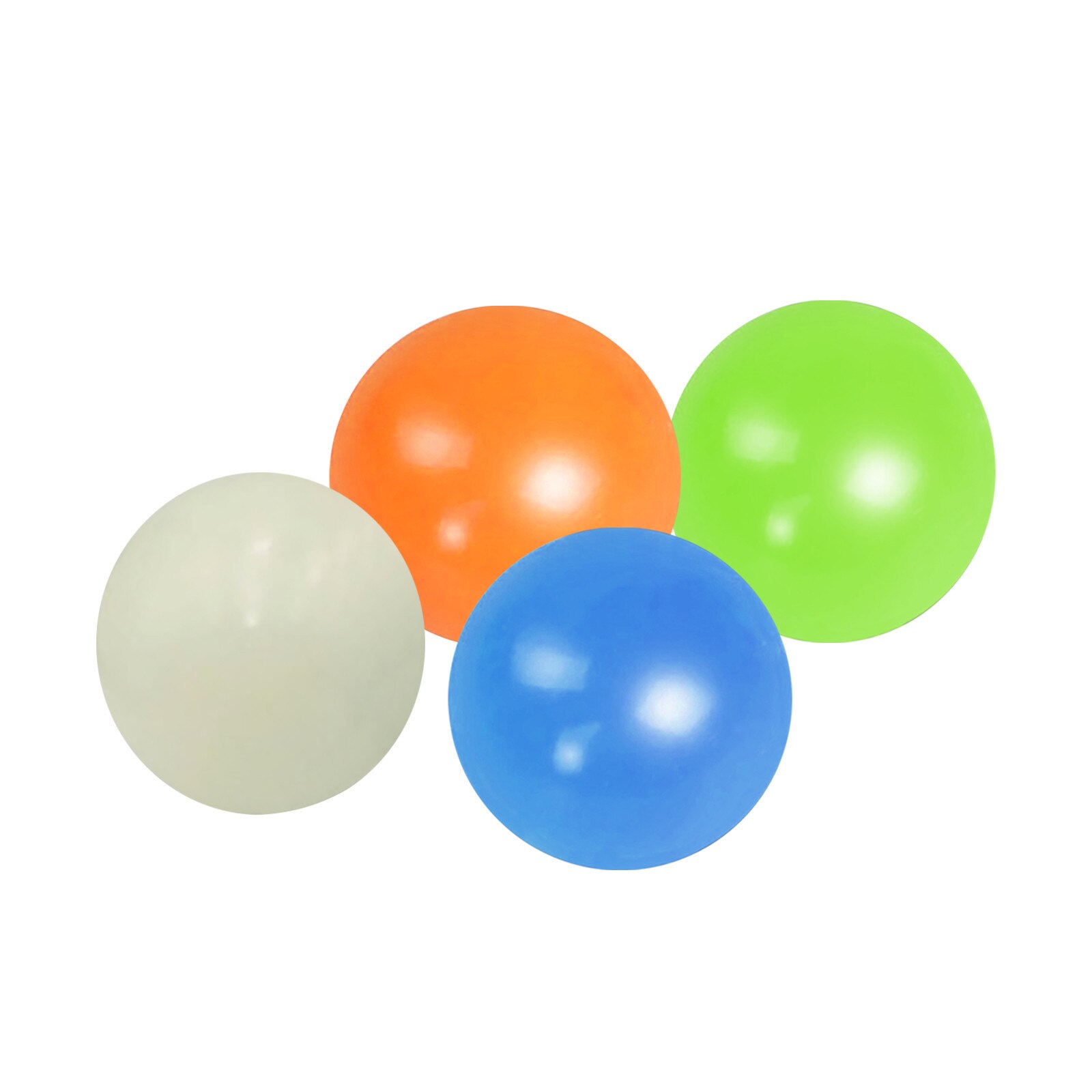 Fluorescent Sticky Wall Ball Sticky Target Ball Decompression Toy Kids Stick Wall Ball Decompression Squash Balls kids Toys: 4pcs A