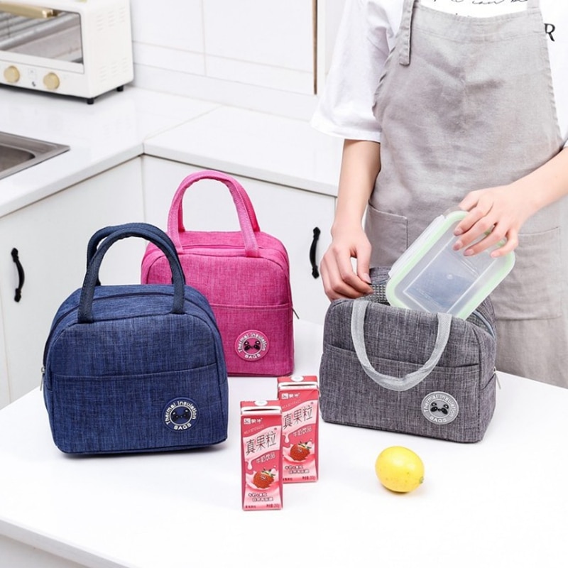 Sacs à déjeuner frais pour femmes enfants fille étanche Portable fermeture éclair thermique Oxford sac isotherme pratique boîte à déjeuner fourre-tout alimentaire BBQ sac