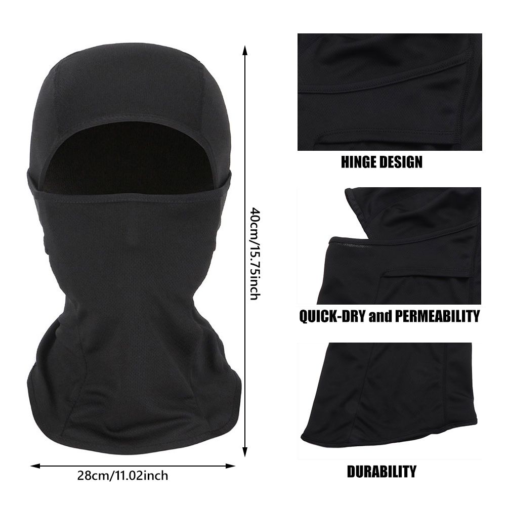 Cagoule respirante anti-poussière pour moto, cagoule de Protection solaire UV