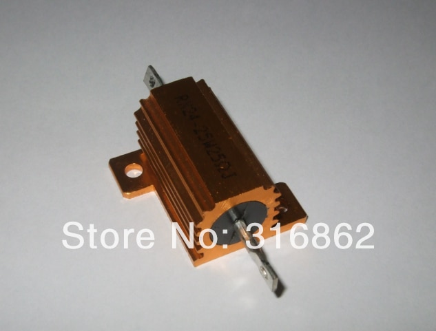LED Load Resistor RX24 25W 20R 20OHM 10PCS/LOT Watt Power Metal Shell Case Wirewound Resistor