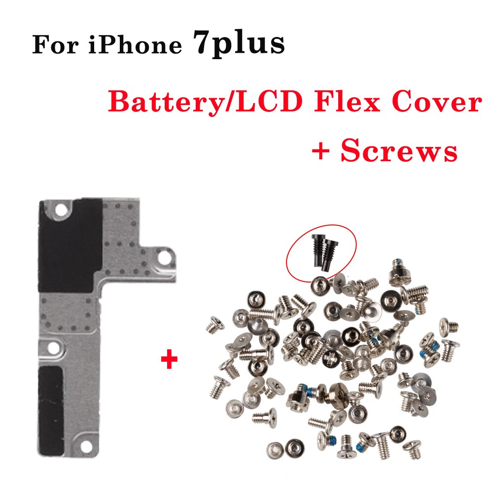 Battery FPC LCD Flex Cable Cover Full screws For iphone 6 6S 7 8 plus X XR XS MAX 11 12 Pro Max inner Metal Bracket Clip Holder: 7P battery screws