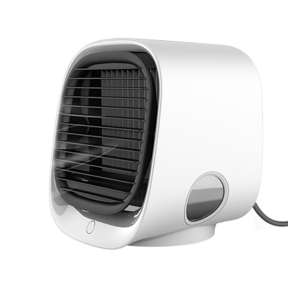 Air Conditioner Air Cooler Humidifier Purifier Portable For Home Room Office 3 Speeds Desktop Quiet Cooling Fan Air Conditioning: White 