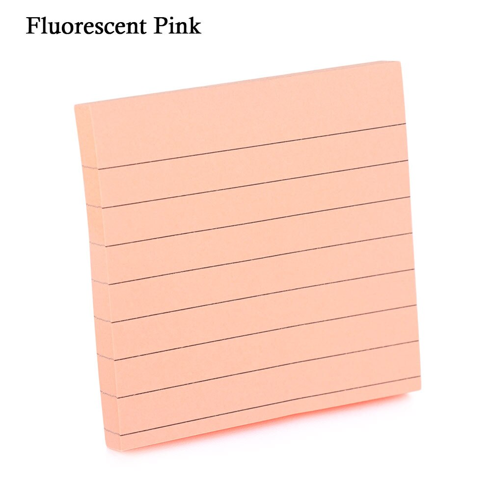 1PC About 80 Pages Office Sticky Notes Memo Pad Bookmark Memo Sticker Paper Adhesive Diary Marker Stationery: fluorescent pink