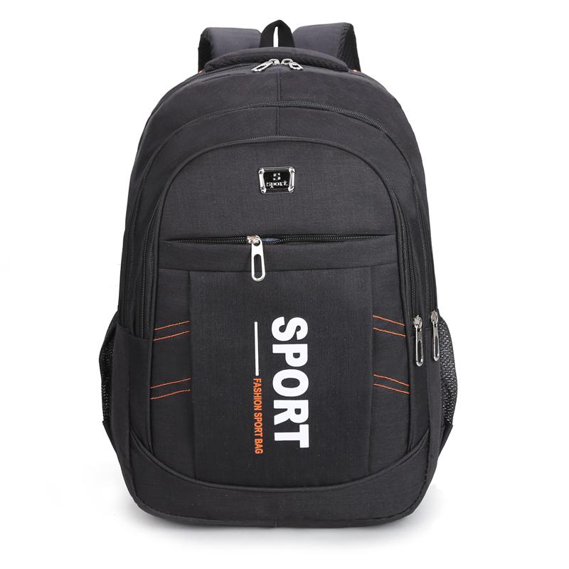 Casual Rugzakken Mode Mannen Rugzak Canvas School Rugzak Laptop Schooltas Voor Tiener Mochilas Schoudertassen: Black