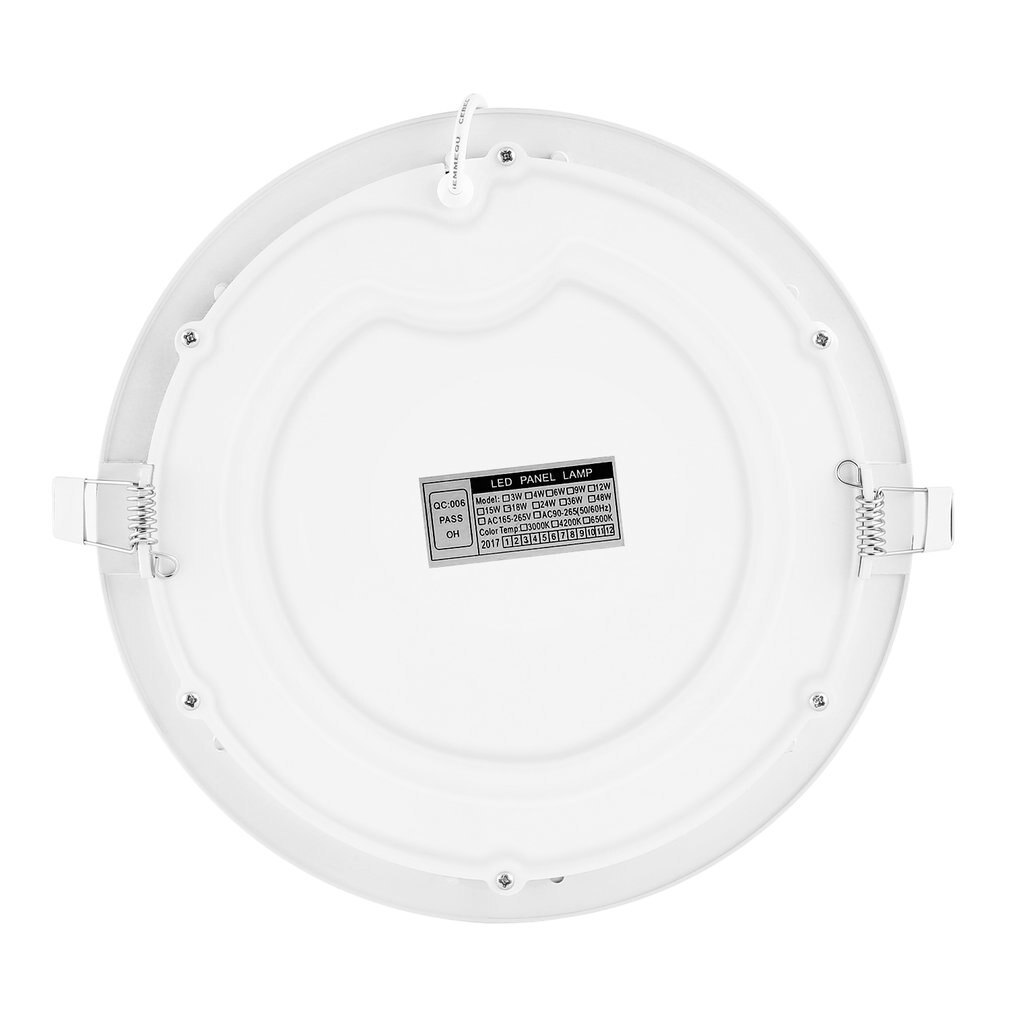 24W Super Bright Ultra-thin LED Panel Light Ceiling Lamps Recessed Light Fixture Kit with LED Driver 275mm Open Hole Round