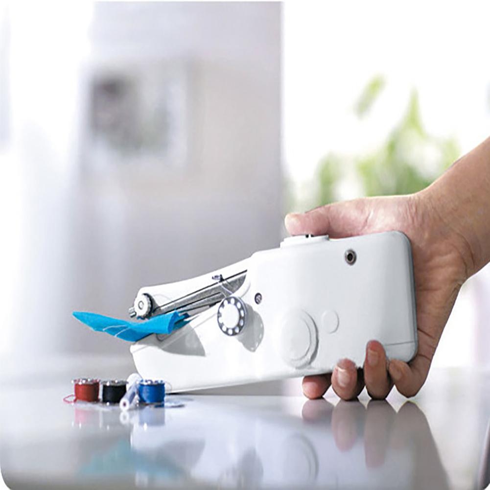 Mini Draagbare Handheld Elektrische Naaimachine Voor Handwerken Kleding Stoffen Stitch Naaimachine
