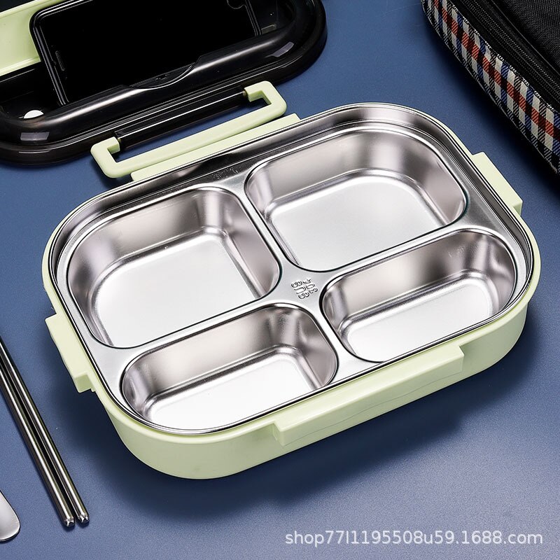 Portable 304 Stainless Steel Insulation Lunch Box reheatable lunch box student office worker's lunch locker lunch box