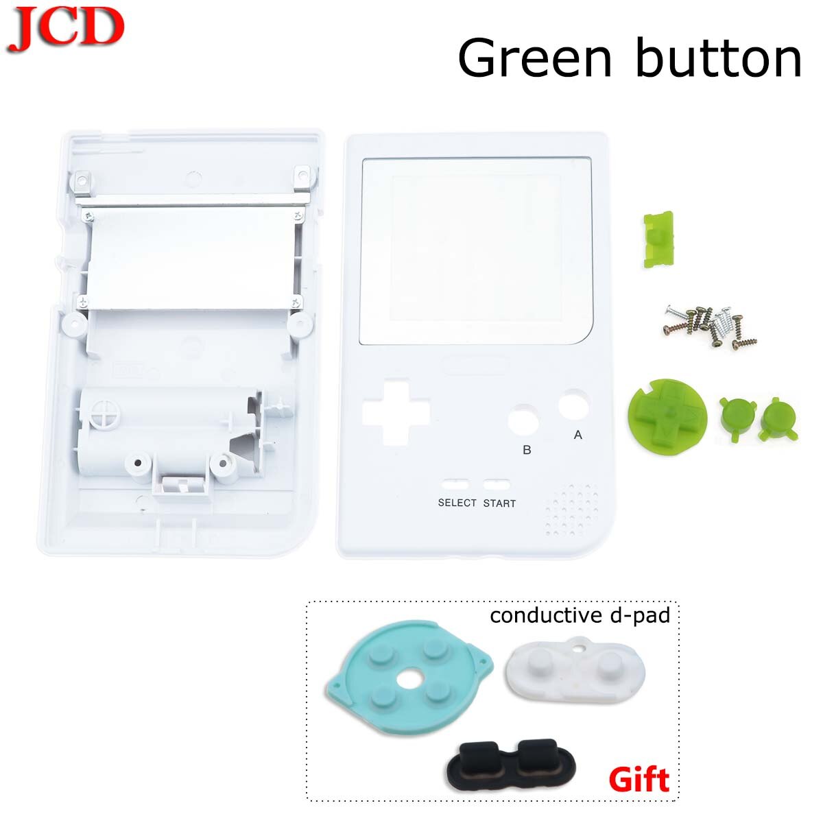 JCD Full Case Cover Housing Shell Replacement for Gameboy Pocket Game Console for GBP Case with Buttons conductive d-pad: No6