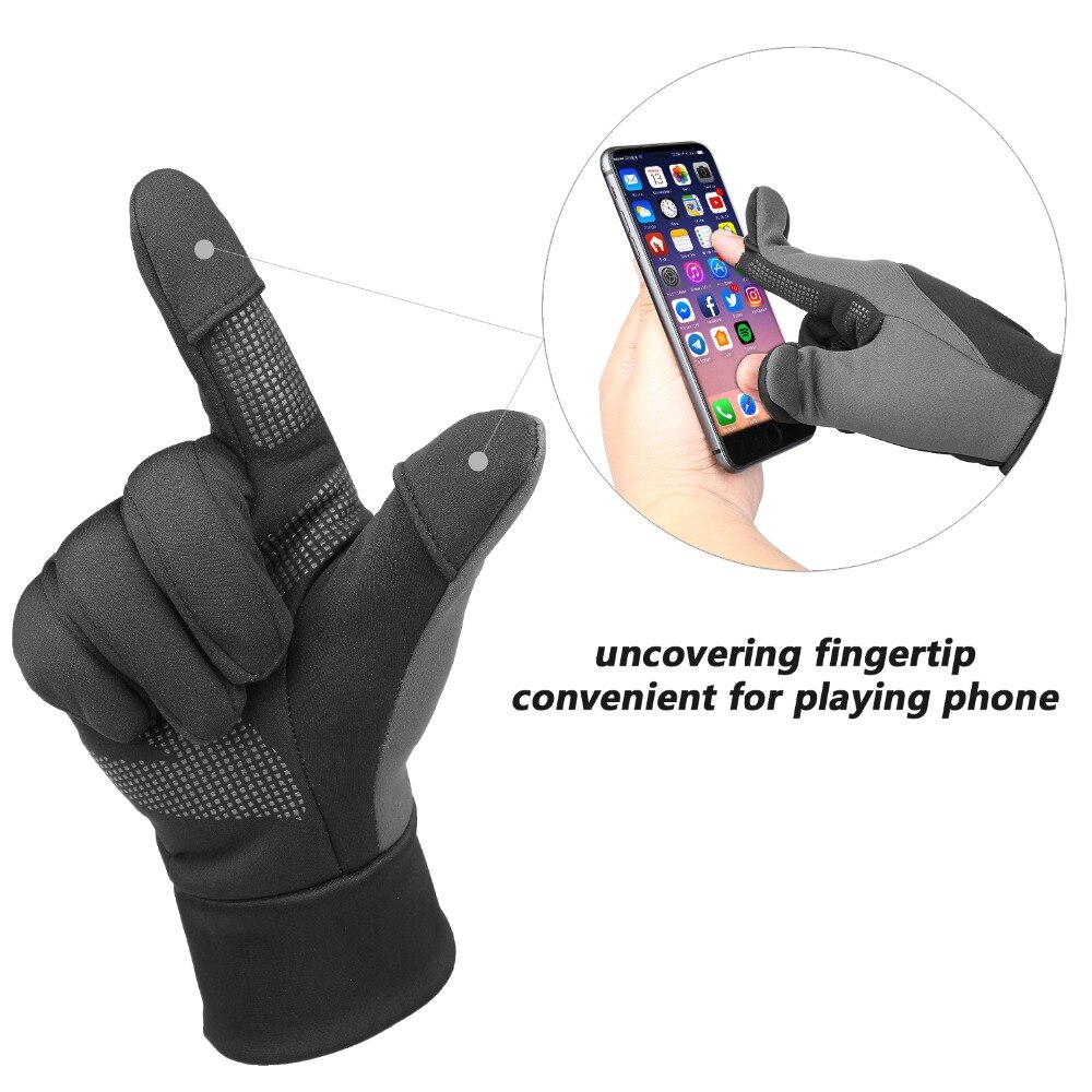 Guantes cálidos de invierno OZERO para trabajo en exterior, guantes de soldar de poliéster a prueba de viento, guantes de TPU impermeables de algodón aislante para hombres y mujeres 927