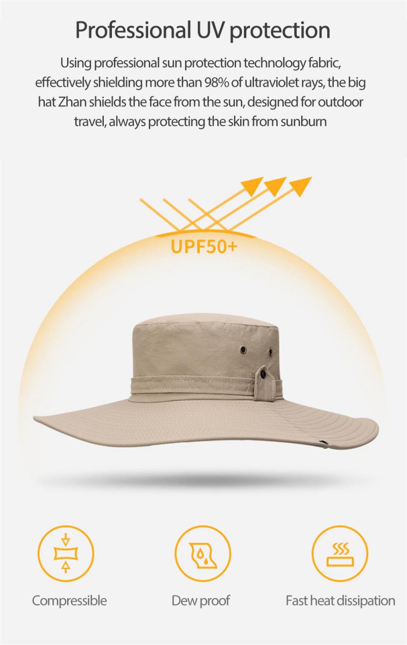 Sombrero para el sol para hombre y mujer, gorra de malla de ala ancha y larga con protección solar UV, ideal para senderismo y playa al aire libre, para otoño