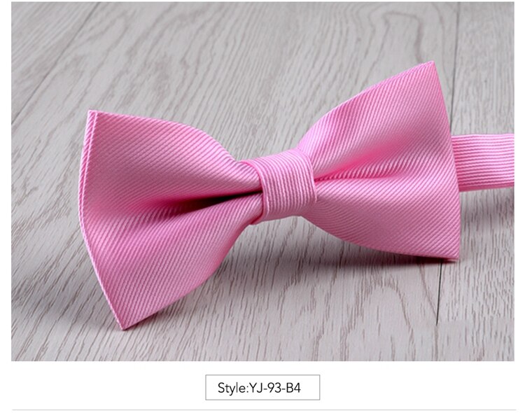 Herre sløyfe sommerfuglknute mann tilbehør luksuriøse sløyfer for menn svart halsbånd formell kommersiell dress bryllupsslips: Rosa
