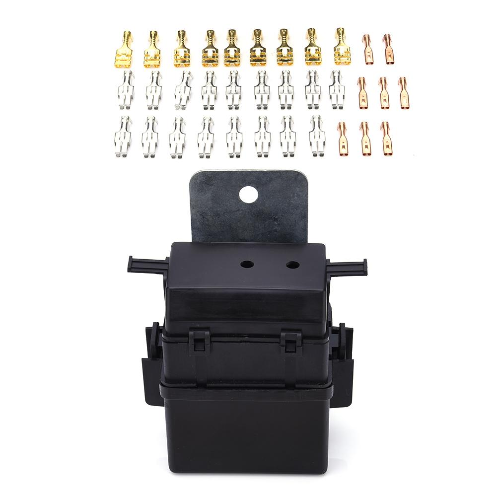 12V 8-Way Auto Zekering Box Set Auto Zekering Box Set Met 2 Relais Blade Zekering Blokken kits Dc Verzekering Seat Met Terminals Blok Kit