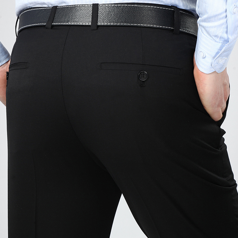 Mu Yuan Yang Zomer Stijl Mens Zijden Pak Broek 44 42 Mode Dunne Jurk Broek Slim Klassieke Werk broek Mannelijke Clorhes