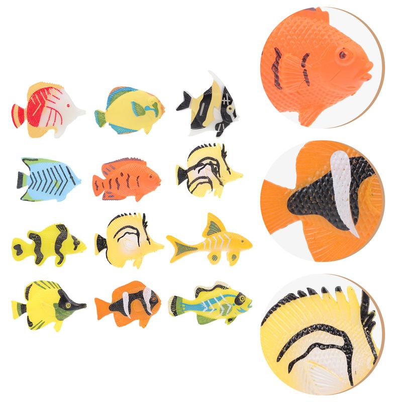 8 Pesci Neon Deformabili Per Acquario - Gomma Morbida, Galleggianti - Giocattoli Per Bambini E Decorazione - Foto 5