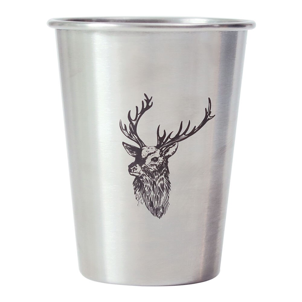 Metal krus sølv delikat metal kop vand kop 500ml kolde moderne flamingo træ zebra