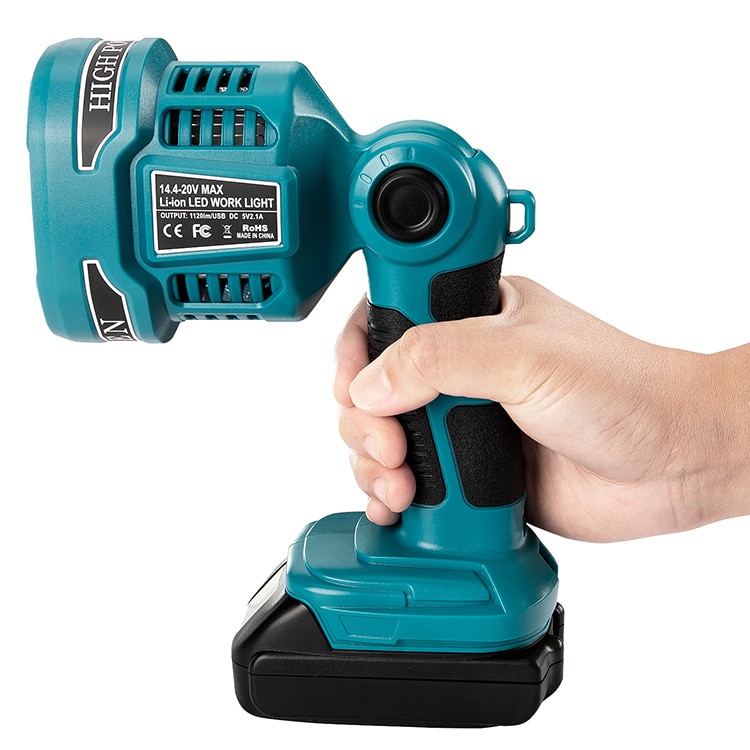 For Makita 14.4V 18V 20V Li-ion Battery Supply LED working light lamp 12W with USB Port Outdoor Emergency Lighting portable safe