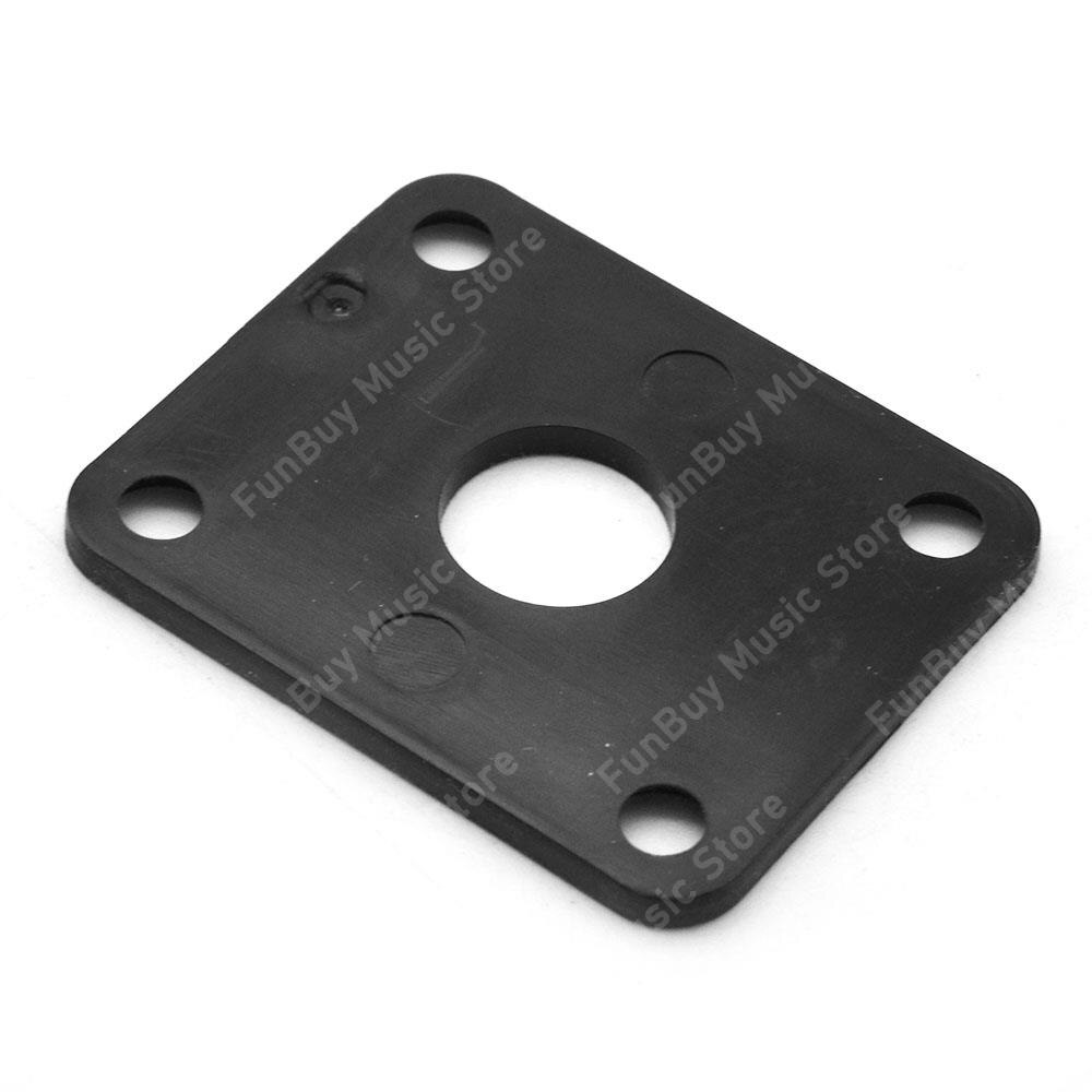 Plaque plastique carrée Jack de sortie pour guitare électrique LP, basse jaune/blanc/noir