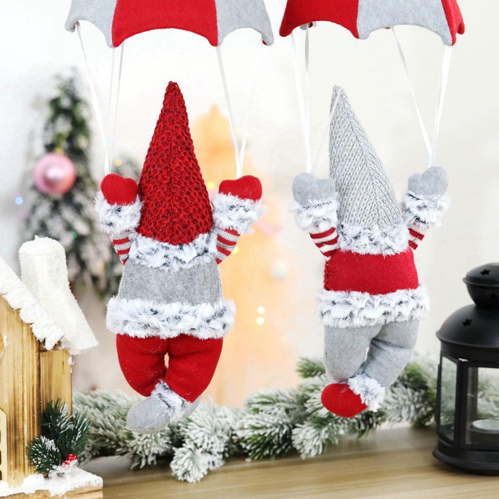 Christmas Home Ceiling Decorations Parachute 45cm Santa Claus Year Hanging Pendant Christmas Decoration Supplies Fast delive