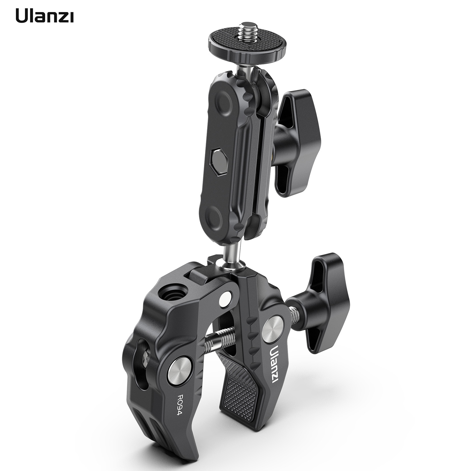 Ulanzi – Super pince métallique R094/ R096, avec bras magique à Double tête sphérique, vis 1/4 ", filetage 3/8", pour montage de caméra et moniteur de lumière