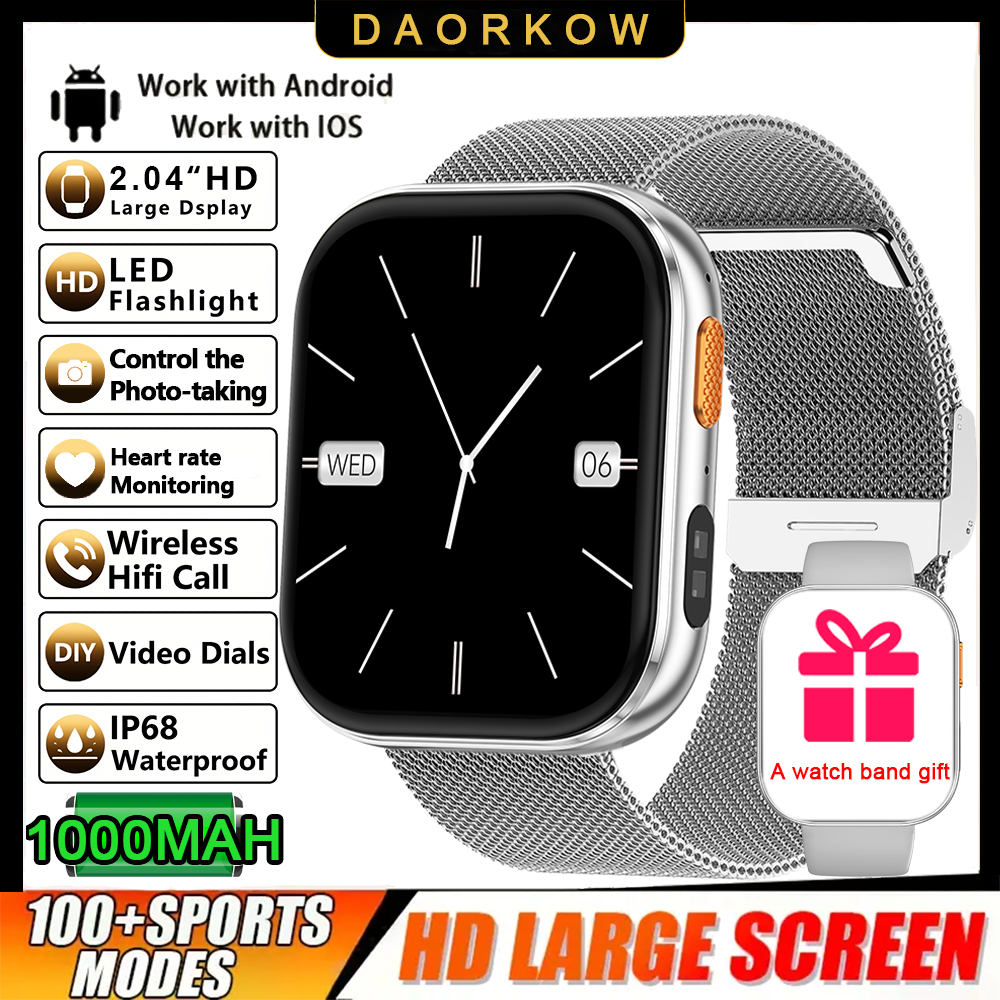 2026 T-REX3 NUOVO smartwatch alla moda, batteria da 1000 mAh, chiamata Bluetooth, modalità sportivo multiplo, adatto sia per uomini che per donne: Argento