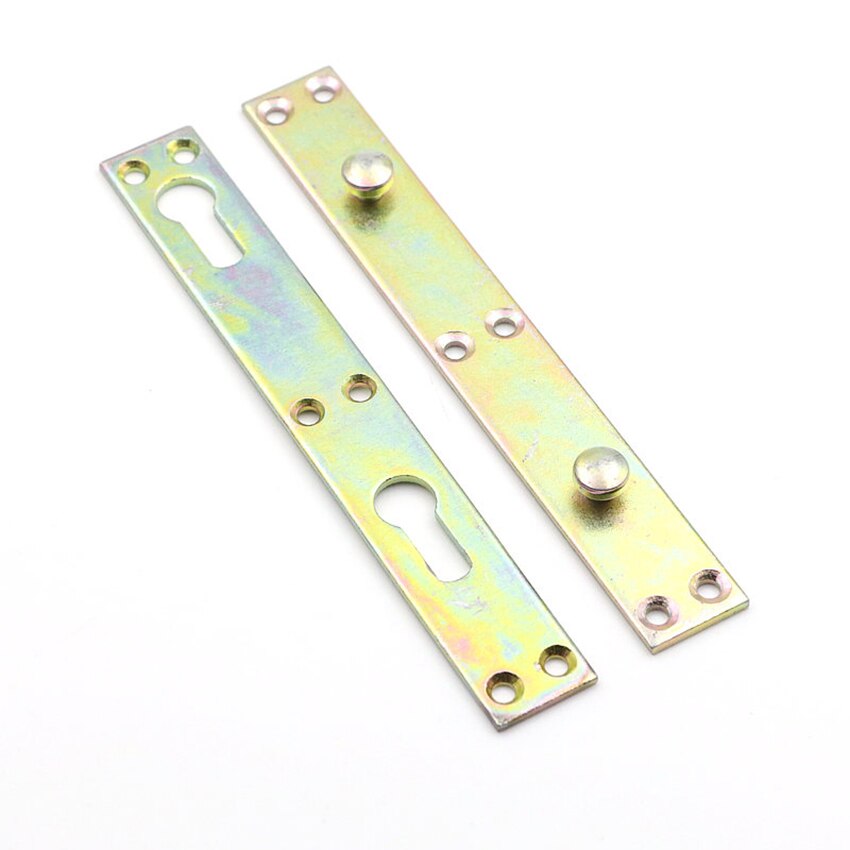 4PCS/Set Wood Bed Rail Connecting Fittings with Mounting Screws, Metal Bed Frame Hardware Bed Rail Brackets Fasteners