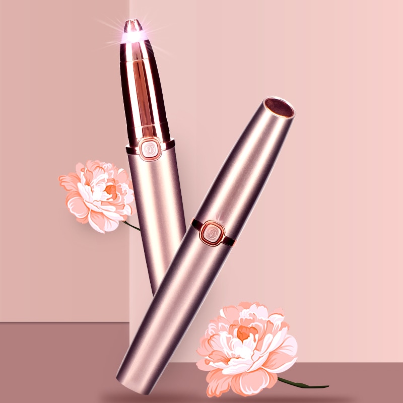 Electric Eyebrow Trimmer Epilator Makeup Painless Eye Brow Shaver Razors Portable Facial Hair Remover Women depilator battery