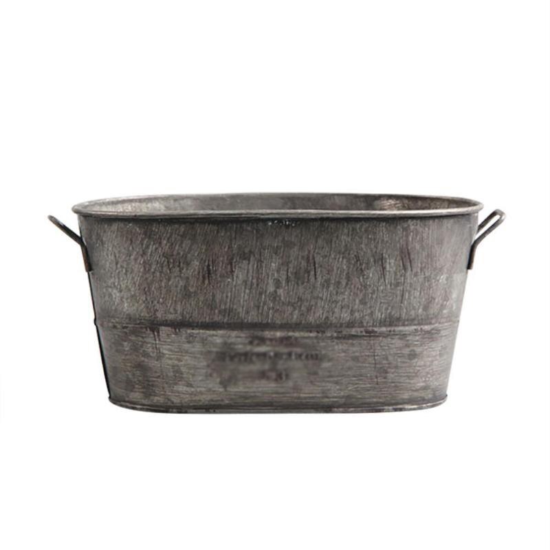 Trädgård växt kruka dekorativa vintage saftiga planter zink rock hink lådor blomkruka fat uteplats trädgård trädgårdsarbete heminredning: Default Title