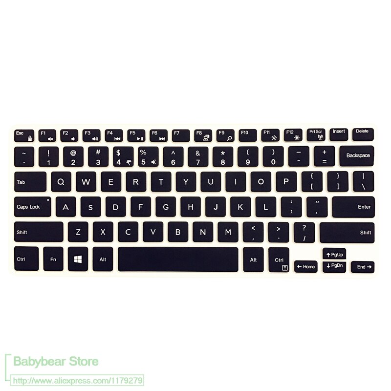 Silikon Tastatur Film Hülle für Dell Inspiron Breite 11 5000 5175 5179 10,8 zoll 11-5000 11 -5175 11-5179: Schwarz