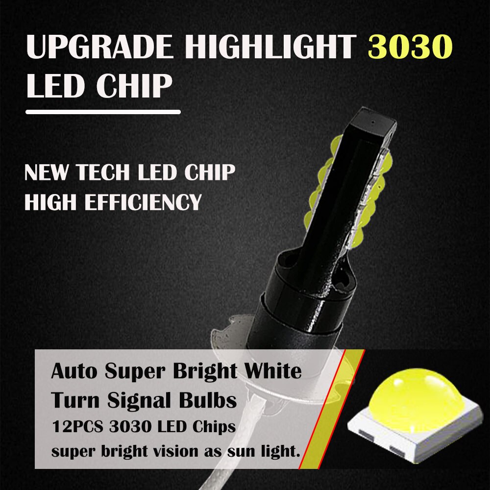 2 Stuks Mistlamp H1 Led H3 Leds Super Heldere High Power 3030 Chip Auto Mistlamp Auto Tail Running achteruitrijlichten 12V