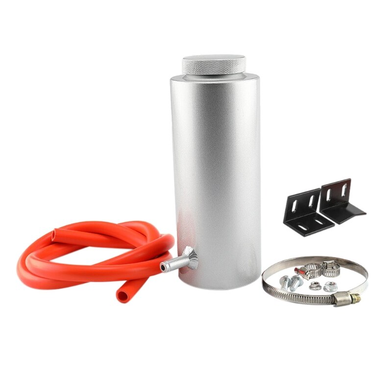 Universal Car Radiator Coolant Tank 800ml Coolant Expansion Overflow Oil Tank: Silver