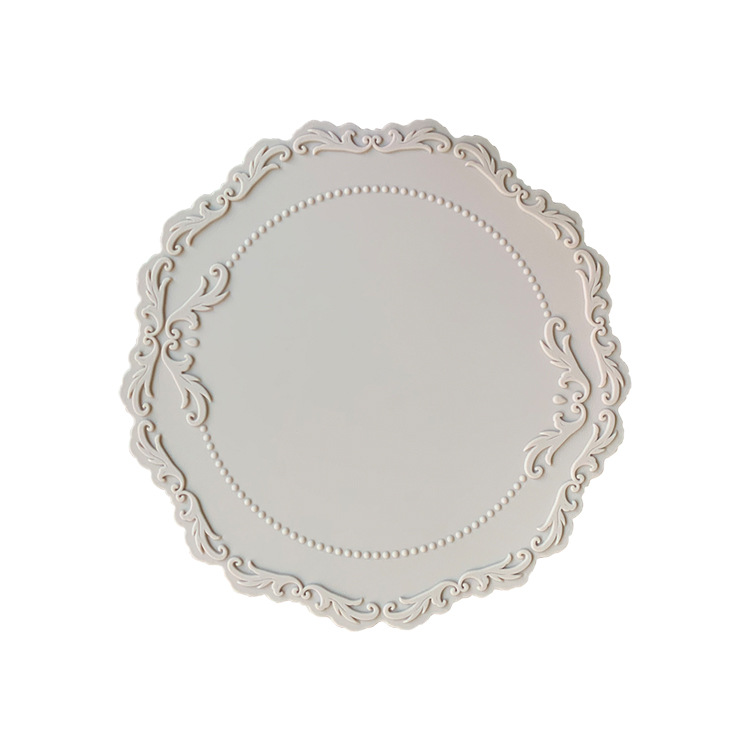 Almohadilla aislante resistente a altas temperaturas, tapete de silicona resistente al calor para mesa de comedor, tapete grueso para el hogar, tapete para tazas, cuenco y plato: Verde