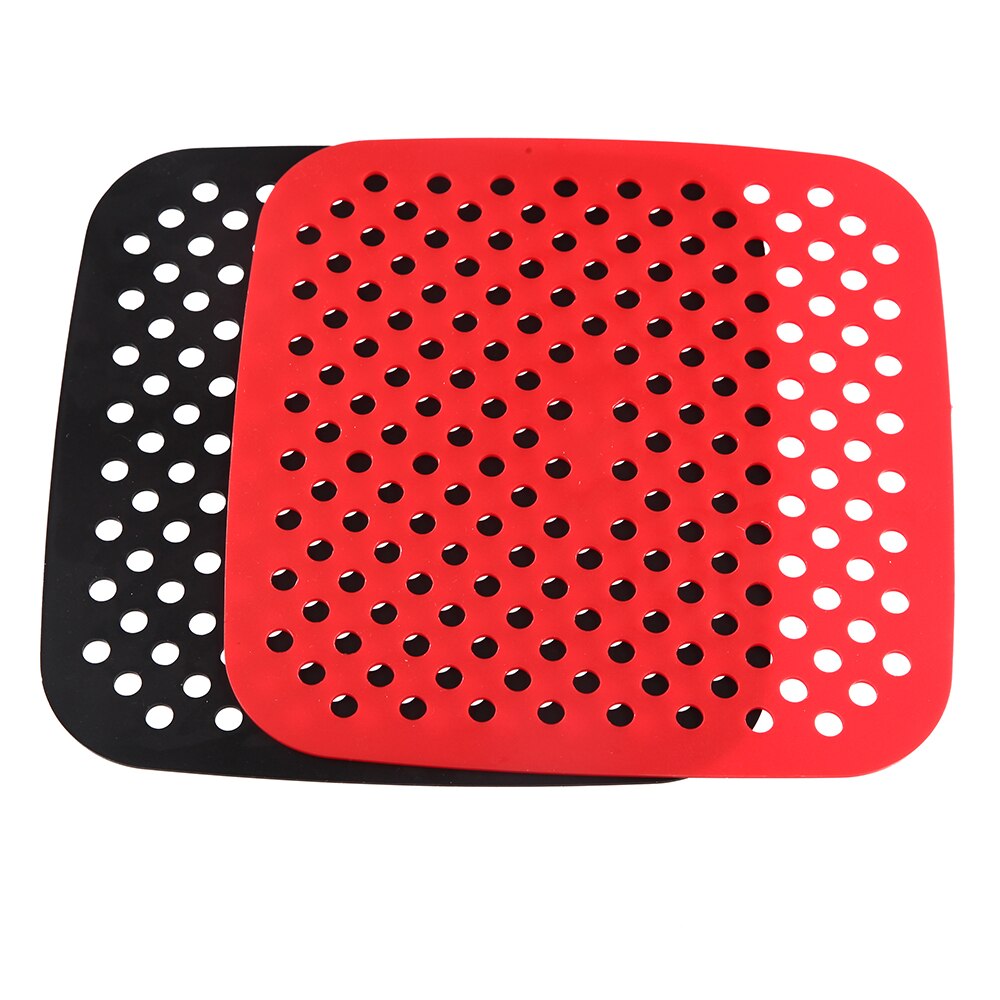 2pcs Silicone Air Fryer Liner Steamer Pad Air Fryer Accessory Kitchen Baking Liner Cooking Utensils Air Fryer Baking Paper: SetD-2pcs-21cm