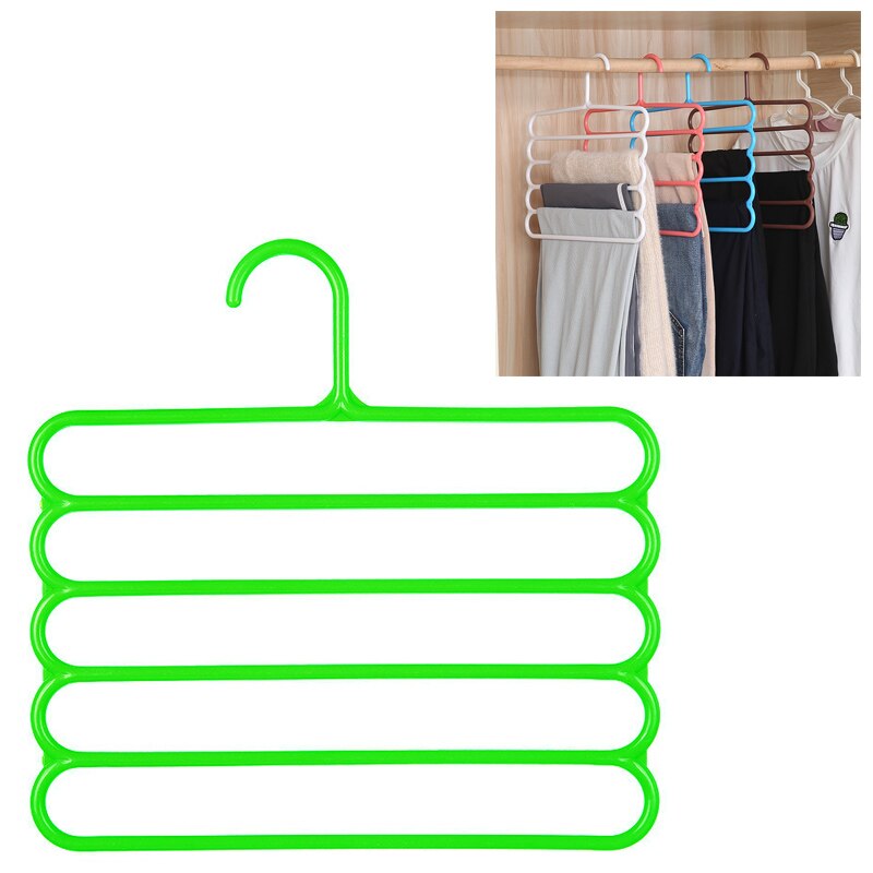 5 warstw wieszaki na spodnie uchwyty spodnie wieszak regał magazynowy wieszak na ubrania szafa szafa Organizer wieszaki na ubrania: A