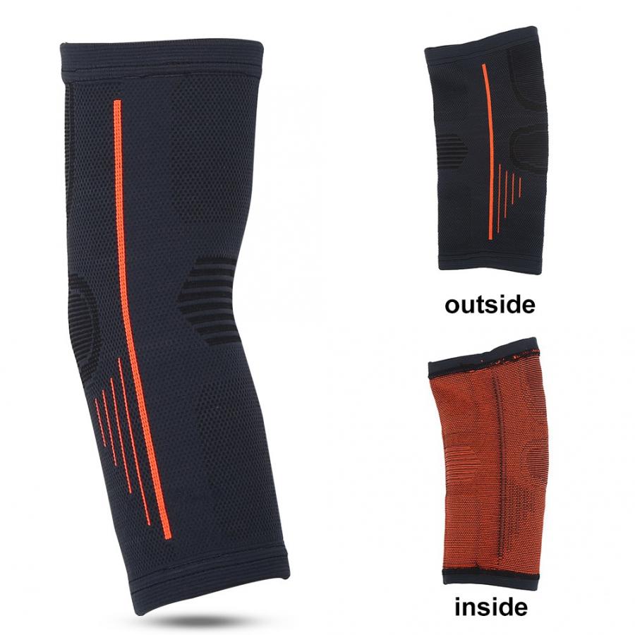 1pc Arm Support Protection Braces Black Unisex Sports Nylon Elbow Support Protector Guard Protective Arm Sleeve Pain Relieve