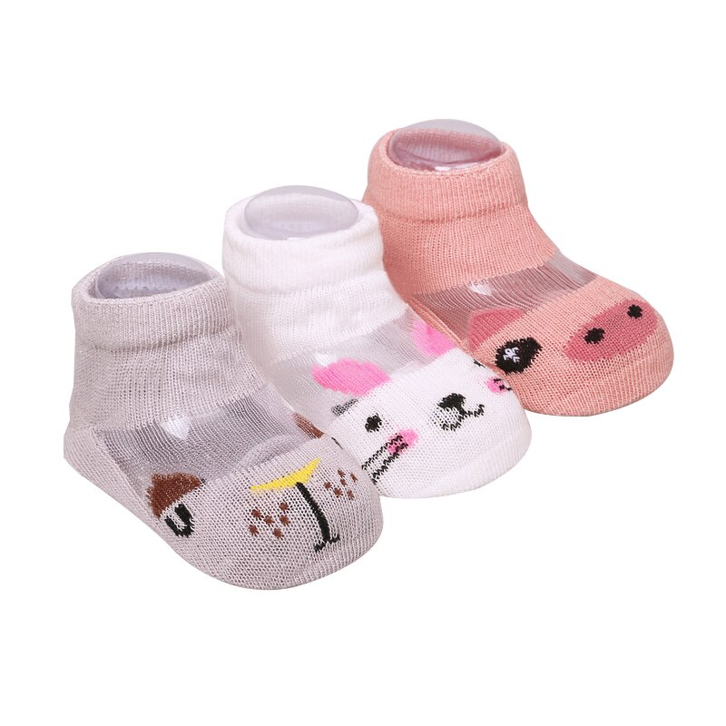 3 Paren/set Zomer Pasgeboren Baby Sokken Cartoon Dieren Baby Meisje Jongen Sokken Ademend Mesh Baby Peuter Sokken Voor Pasgeboren: set 3