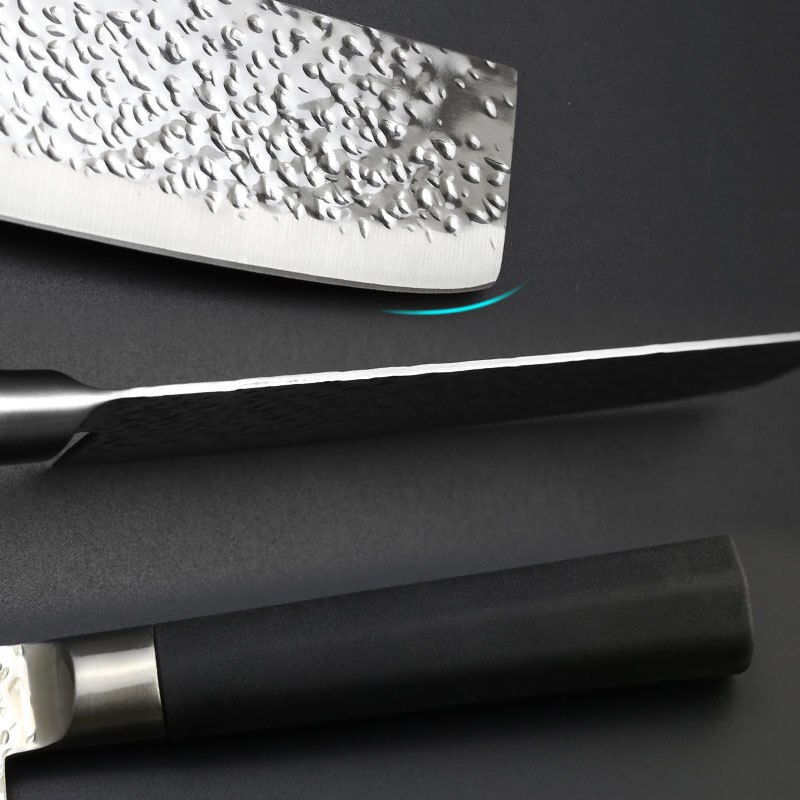 Kockkniv kökskniv stål 7 tum kinesisk stil köttklyver frukt grönsak non-stick  x50 cr 15 kniv i rostfritt stål