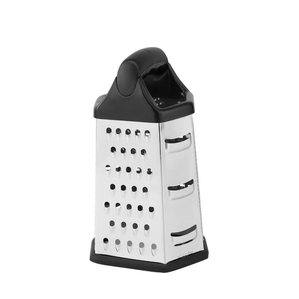 6 Sides Multifunctional Vegetable Grater Stainless Steel Labor-saving Vegetable Slicer with Storage Box Manual: Light Grey