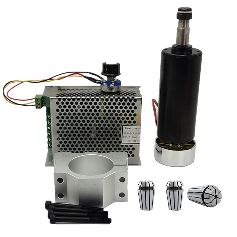 Air cooled 0.5 0.4 0.3 kW 12000 rpm CNC spindle motor kit ER11/ chuck 500 watt spindle motor+electric engraving speed regulator