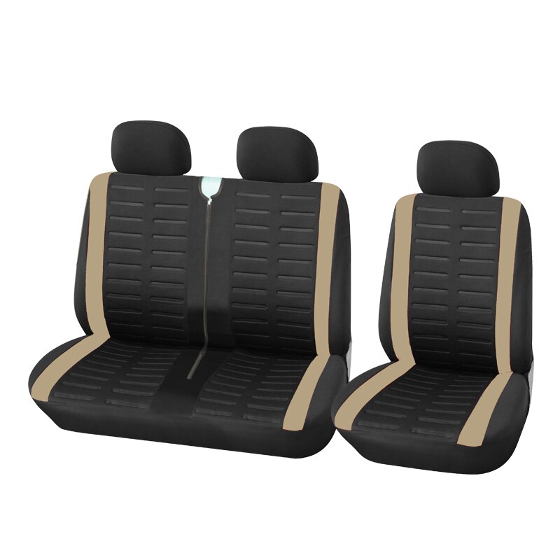 Fundas protectoras universales para asiento de coche, 2 + 1, para Peugeot Boxer 250, Volkswagen T4, 3302 gazelle, Sprinter 02: BEIGE