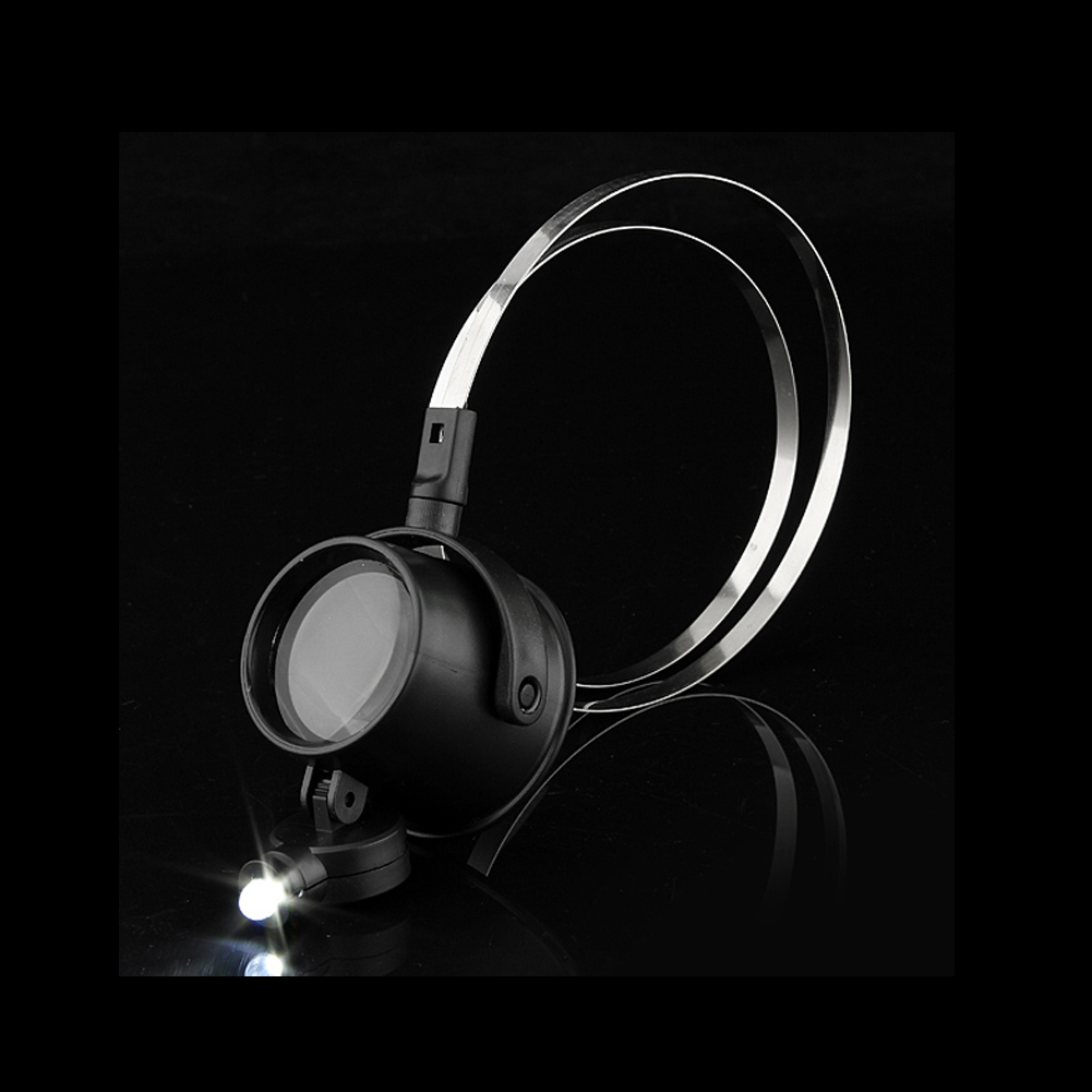 Portable 15X Head Band Eye Led Magnifier Loupe Jewelers Circuit Magnifying Glass Watchmakers Head-mounted