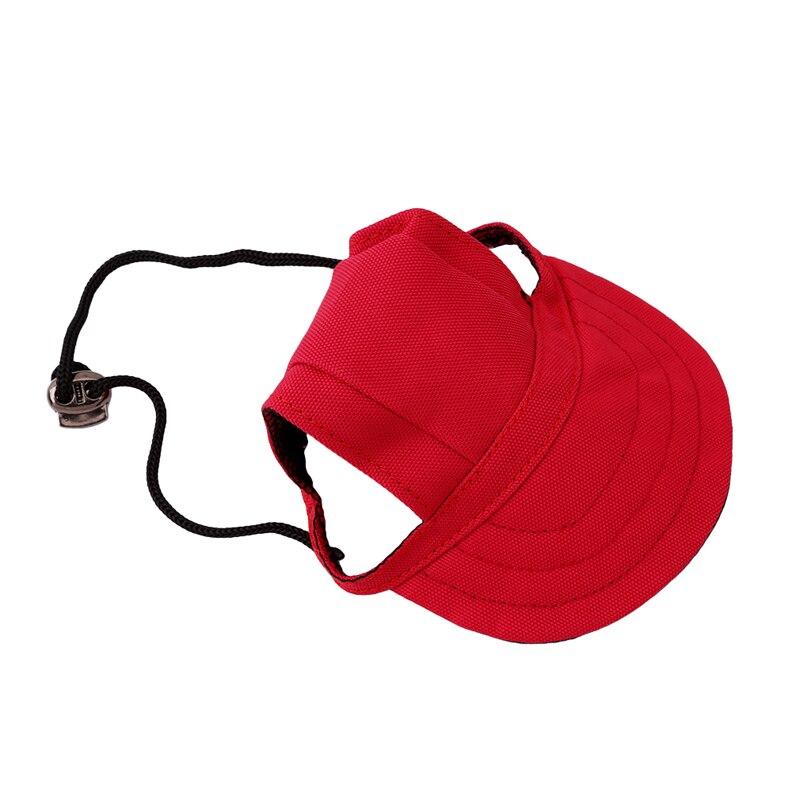 Hondenhoed zomerzonwering puppyhoeden kattenklep met oorgaten huisdierproducten buitenaccessoires zonnehoed: M rood