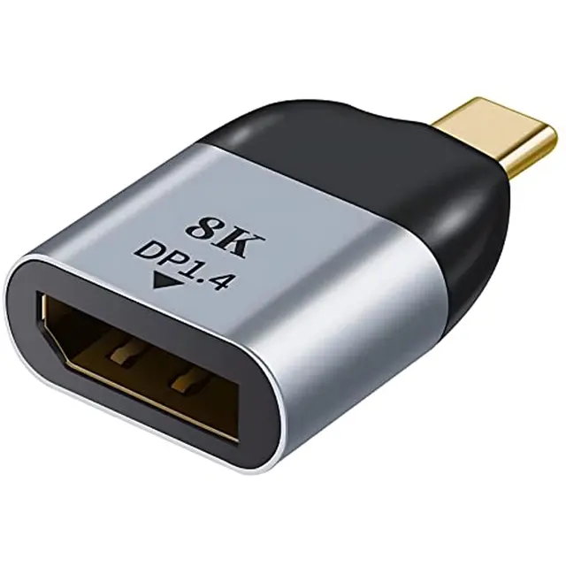 Usb-c til displayport 1.4- adapter thunderbolt 3/4 type-c til dp/minidip displayport 8k @ 60hz- videokonverter for bærbar skjerm: Rød