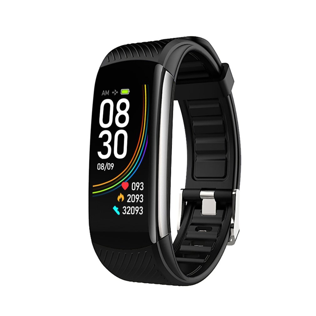 C6T Body Temperature Bracelet Watch Information Push Sleep Exercise Step Waterproof Sports Smart Bracelet Thermometer Bracelet