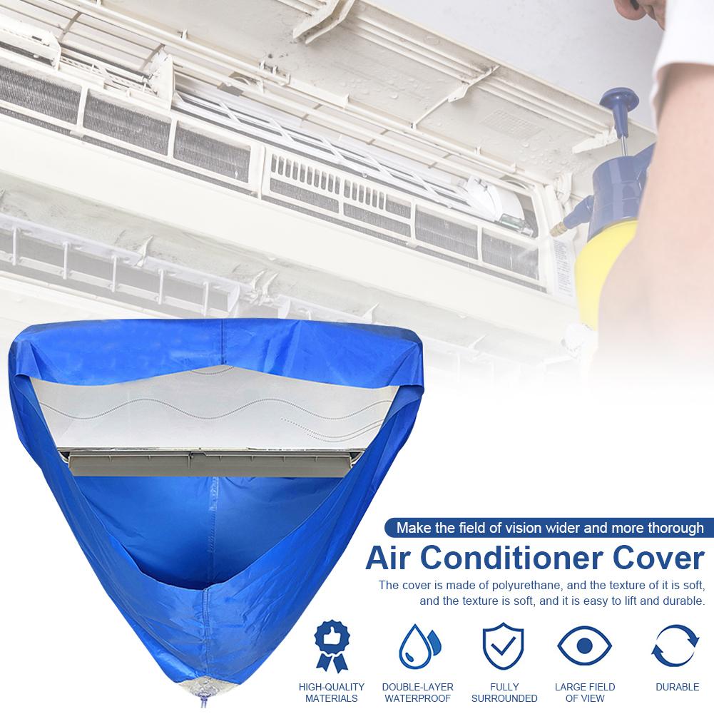 Wall Mounted PVC Air Conditioner Cover Dustproof Waterproof Air Conditioner Clear Cover With Drainage Port And Water Tube