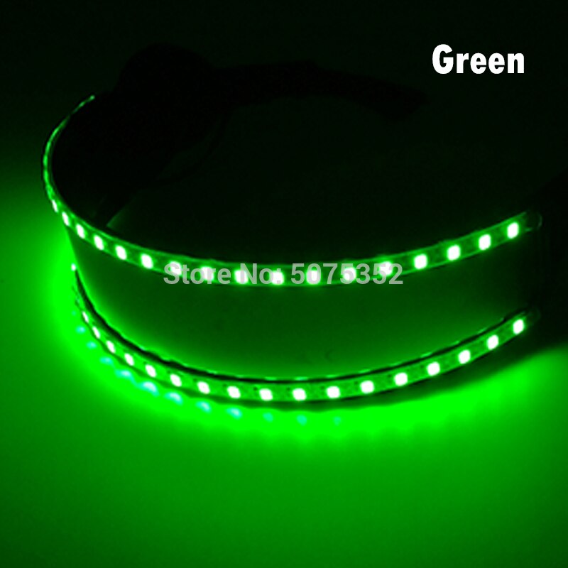 Neue LED Licht hoch Sonnenbrille Coole Leucht Gläser für DJ tanzen Party Bühne Zeigen Licht Brillen Liefert Kostüm Requisiten: Grün