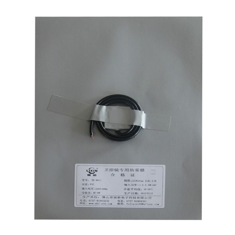 Film de protection Anti-buée pour miroir de salle de bain, Film chauffant électronique transparent et étanche pour miroir de maquillage