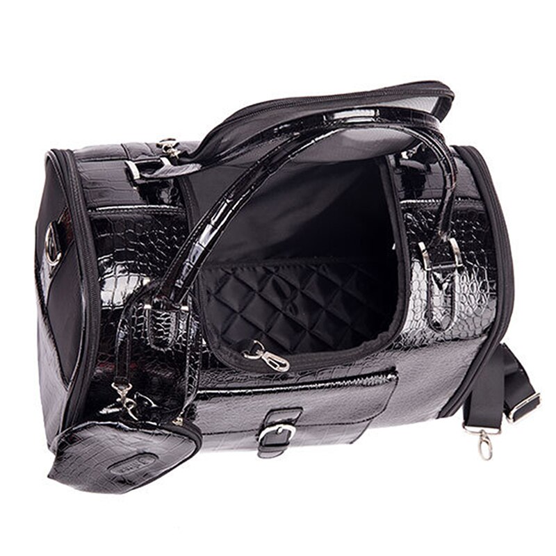 Bolsa de transporte portátil para exteriores, bolso de viaje de cuero para perros pequeños, Chihuahua, gato y perro