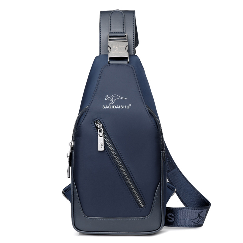 Mannen Borst Zak Casual Mannen Crossbody Tas Mannen Oxford Waterdichte Schouder Reistassen: Blauw