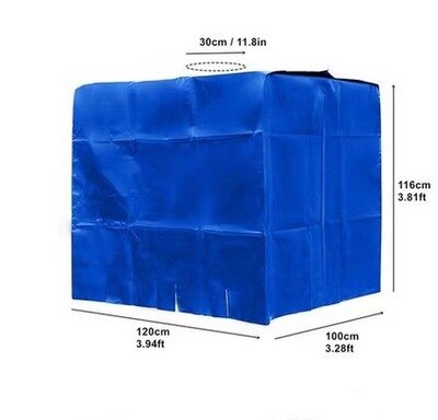 Ibc Watertank Cover Ton Vaten Accessoires 1000 Liter Oxford Waterdicht Anti-Dust Cover Uv-bescherming Water Tank Cover: Blauw